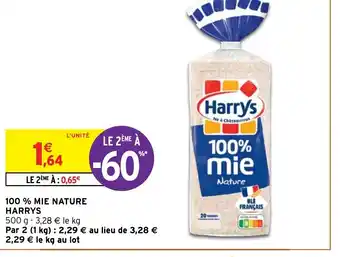 Intermarché 100 % Mie Nature Harry's offre