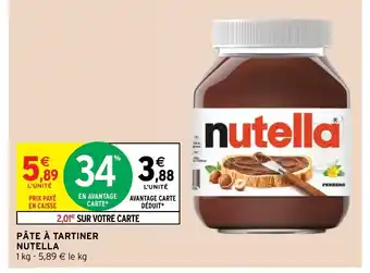 Intermarché Pâte à Tartiner Nutella offre