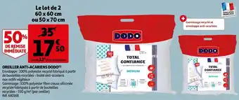 Auchan Oreiller anti-acariens dodo offre