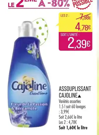 Match Assouplissant Cajoline offre