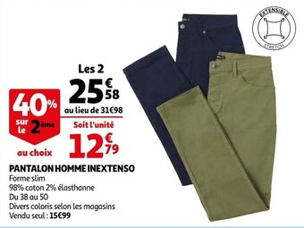 Auchan Pantalon homme inextenso offre