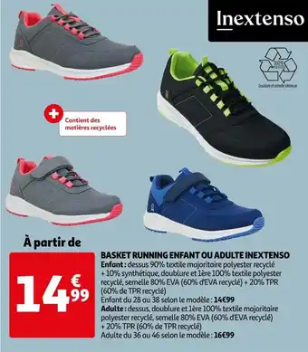 Promo Basket running enfant ou adulte inextenso chez Auchan