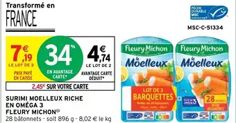 Intermarché Surimi Moelleux Riche en Oméga 3 Fleury Michon offre