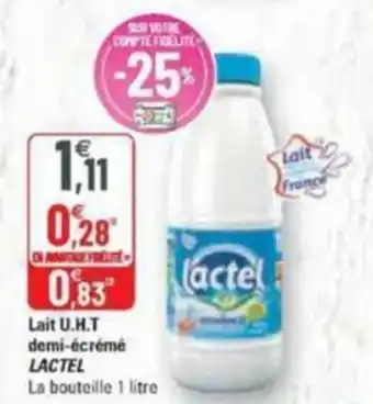 G20 Lait U.H.T. demi-écrémé LACTEL offre