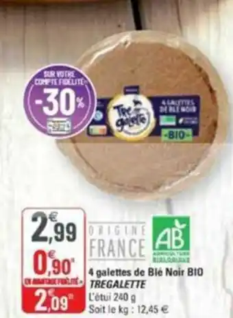 G20 4 galettes de blé noir BIO TREGALETTE offre