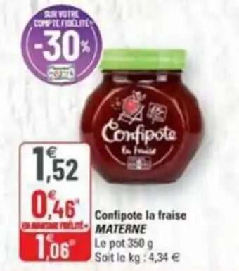 G20 Confipote la fraise MATERNE offre