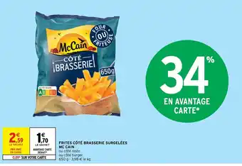Intermarché Frites Côté Brasserie Surgelées Mc Cain offre