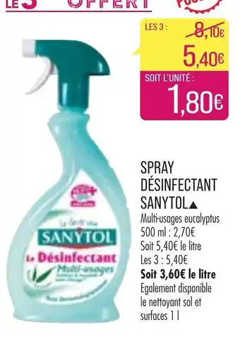 Match Spray Désinfectant Sanytol offre