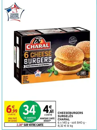 Intermarché Cheeseburgers Surgelés Charal offre