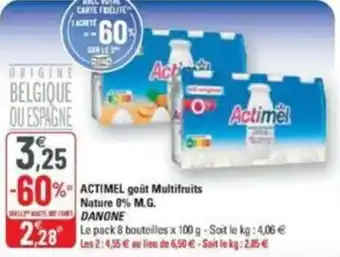 G20 Actimel goût multifruits nature 0% M.G. DANONE offre