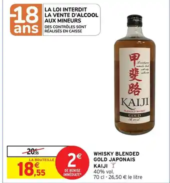 Intermarché Whisky Blended Gold Japonais Kaiji offre