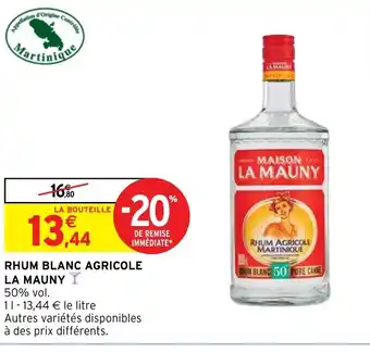 Rhum Blanc Agricole La Mauny