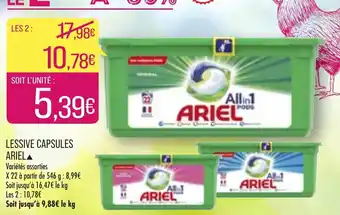 Match Lessive Capsules Ariel offre