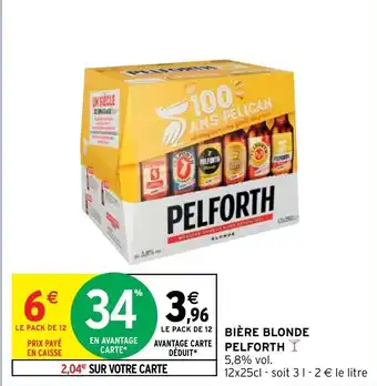 Intermarché Bière Blonde Pelforth offre