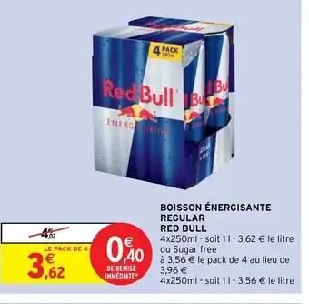 Intermarché Boisson Énergisante Regular Red Bull offre