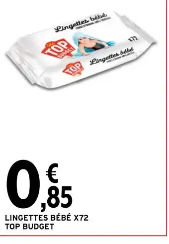 Intermarché Lingettes Bébé x72 Top Budget offre