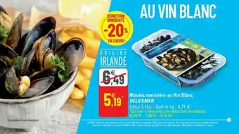 G20 Moulés marinière au vin blanc DELICEMER offre