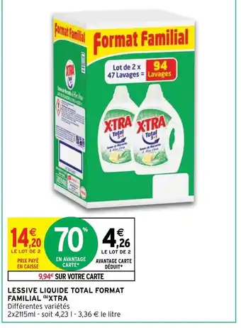 Intermarché Lessive Liquide Total Format Familial Xtra offre