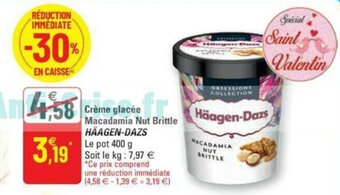 Crème glacée macadamia nut brittle HÄAGEN-DAZS