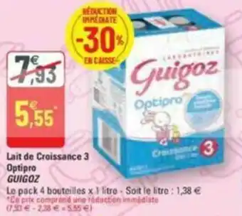 G20 Lait de croissance 3 optipro GUIGOz offre