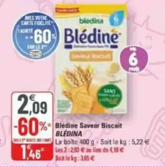 G20 Blédine saveur biscuit BLÉDINA offre