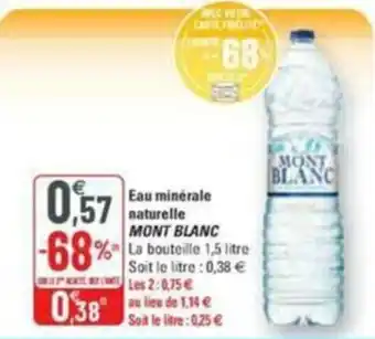 G20 Eau minérale naturelle MONT BLANC offre