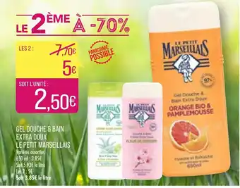 Match Gel Douche & Bain Extra Doux Le Petit Marseillais offre