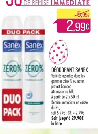 Match Déodorant Sanex offre