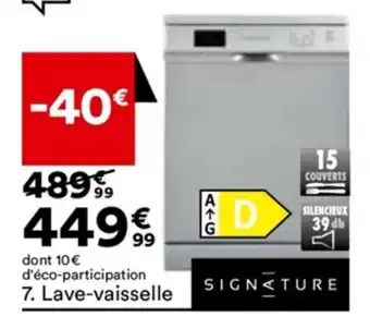 BUT Lave-Vaisselle Signature SLV1539S-2 NE offre