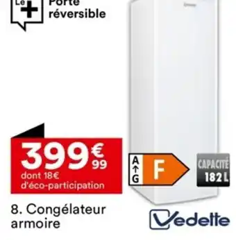 BUT Congelateur Armoire Vedette VCA182SW offre