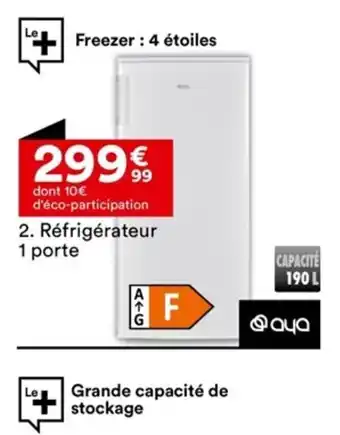 BUT Refrigerateur 1 Porte Aya ARM2005W offre