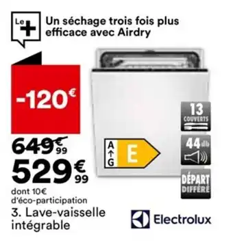BUT Lave-Vaisselle Intégrable Electrolux EEA27210L offre
