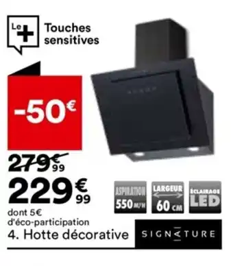 BUT Hotte Décorative Signature SHD60PERI/3 offre