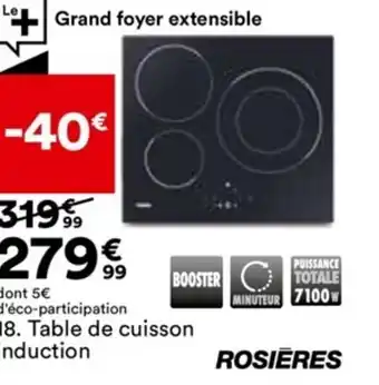 BUT Table de Cuisson Induction Rosieres RID336DC/E1 offre