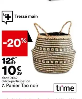BUT Panier Tao Noir offre