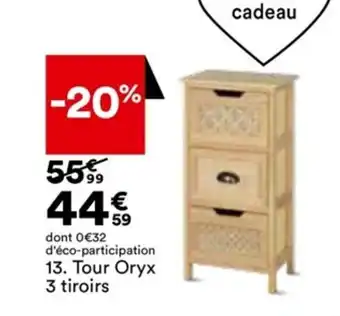 BUT Tour Oryx 3 Tiroirs offre