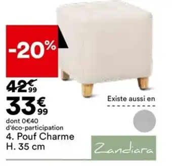 BUT Pouf Charme H. 35 cm offre