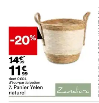 BUT Panier Yelen Naturel offre
