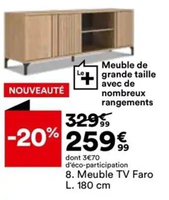 BUT Meuble TV Faro L. 180 cm offre