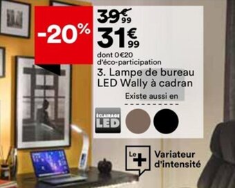 BUT lampe de Bureau LED Wally à Cadran offre