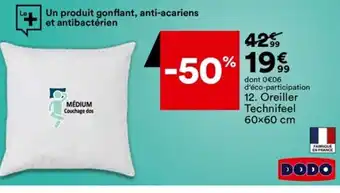 BUT Oreiller Technifeel 60x60 cm offre