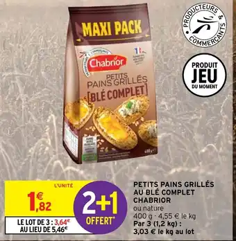 Petits Pains Grillés au Blé Complet Chabrior