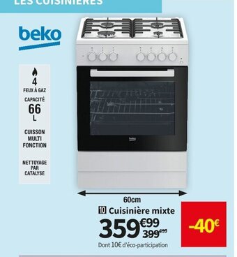 Conforama Cuisinière Mixte offre