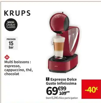 Conforama Expresso Dolce Gusto Infinissima offre