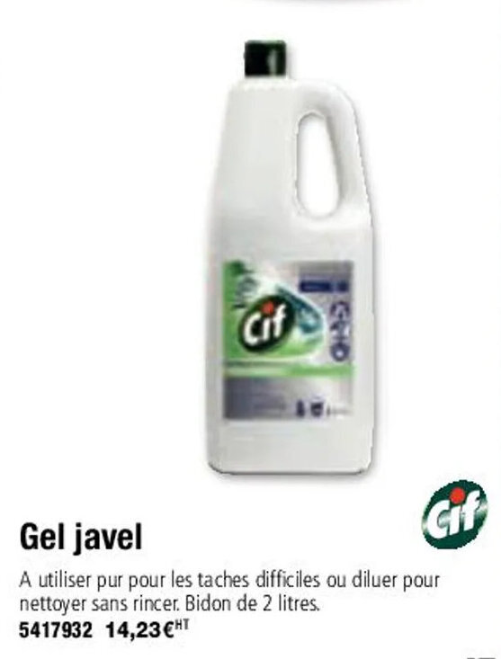 Plein ciel Gel javel CIF offre