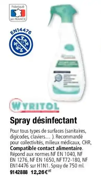 Plein ciel Spray désinfectant offre