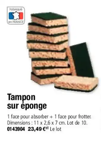 Tampon sur éponge