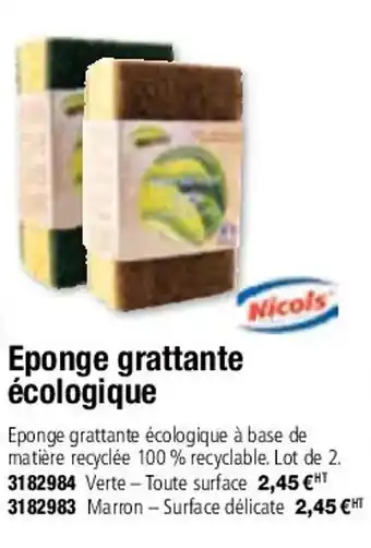 Plein ciel Eponge grattante écologique offre