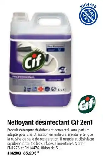 Nettoyant désinfectant cif 2en1