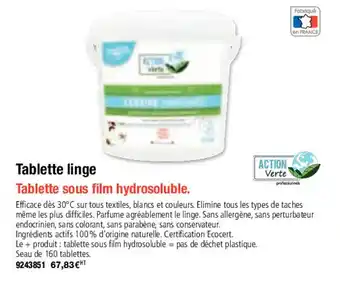 Tablette linge